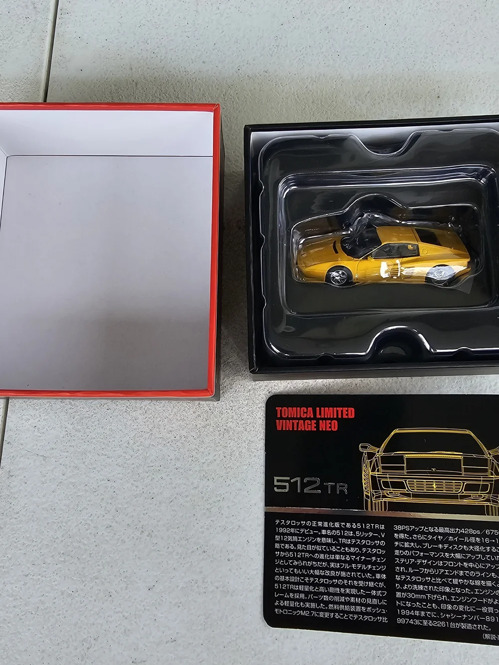 Tomica Limited Vintage NEO Ferrari 512 TR Yellow Takara Tomy Mall Exclusive 1/64